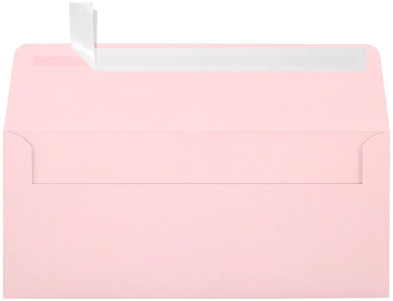 LUX 70lbs. 4 1/8" x 9 1/2" #10 Square Flap Envelopes, Candy Pink, 250/BX