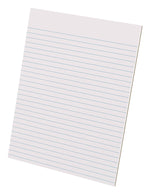 Ampad Glue Top Ruled Pads, Wide Rule, Letter Size, White, 50-Sheet Pads/Pack, Dozen (21-112)