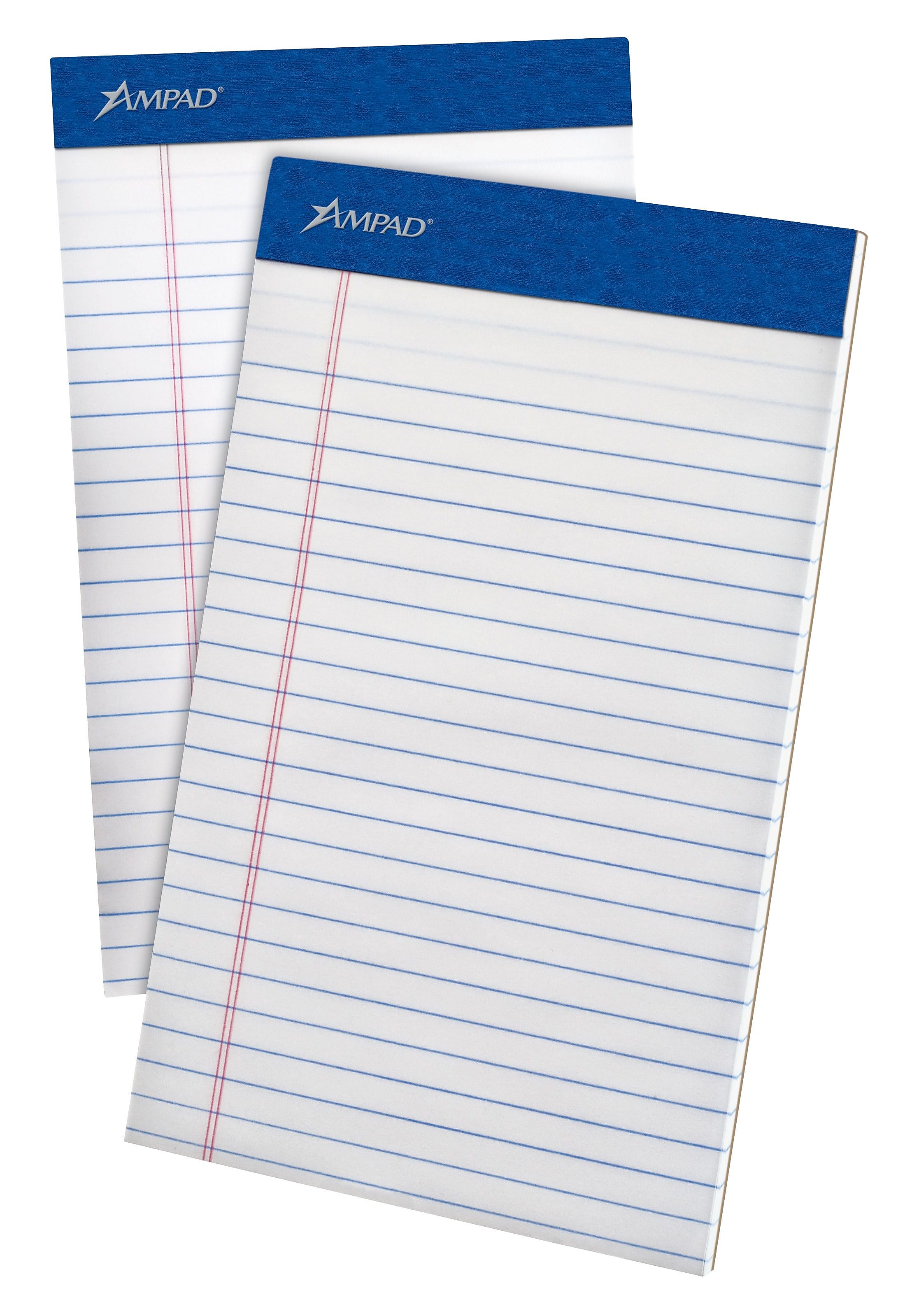 Ampad Notepad, 5" x 8", College Ruled, White, 50 Sheets/Pad, 12 Pads/Pack (TOP 20-170)