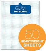 TOPS Graph Pad, 8.5" x 11", Graph, White, 50 Sheets/Pad (TOP 33041)