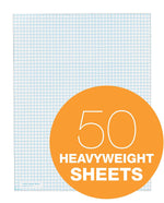 TOPS Graph Pad, 8.5" x 11", Quad Ruled, White, 50 Sheets/Pad (33051)