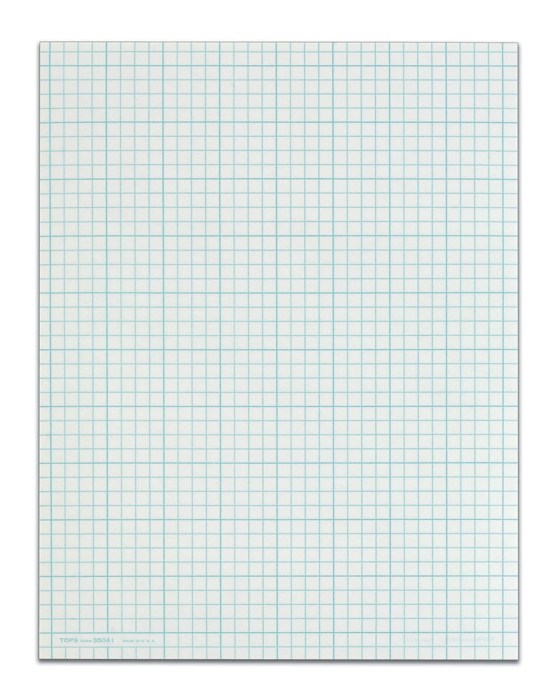 TOPS Graph Pad, 8.5" x 11", Graph Ruled, White, 50 Sheets/Pad (35041)