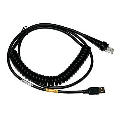 Honeywell® 9.84' USB Type A Coiled Cable for Xenon 1900 Scanner, Black (CBL-500-300-C00)