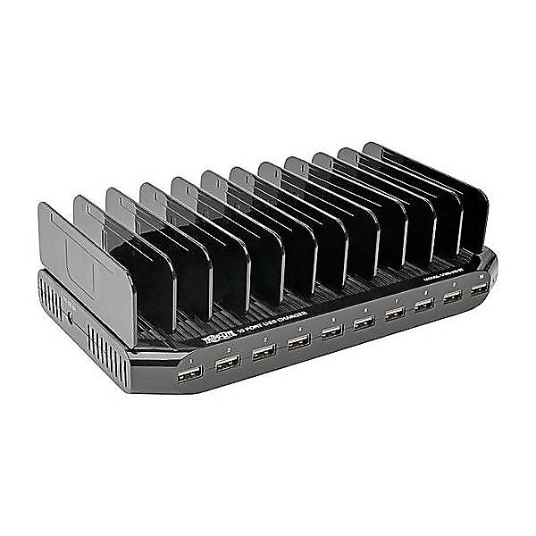 Tripp Lite USB-A Charging Station for Tablets, iPhone, iPads, Laptops, Black (U280-010-ST)