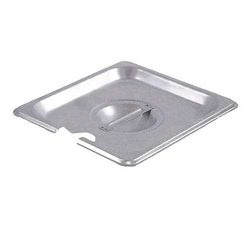 Winco Sixth Size Notched Pan Cover, 6.9" L X 6.4" W X 1.3" H, Silver (SPCS)