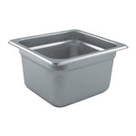 Winco Sixth Size 4" (Depth) Steam Table Pan, 7.0" L X 6.4" W X 4.0" H, Silver (SPJL-604)