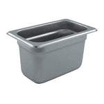 Winco Ninth Size 4" Deep Steam Table Pan, 7.0" L X 4.3" W X 4.0" H, Silver (SPJP-904)
