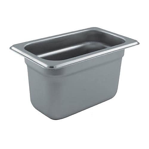 Winco Ninth Size 4" Deep Steam Table Pan, 7.0" L X 4.3" W X 4.0" H, Silver (SPJP-904)
