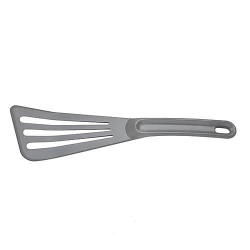 Mercer Cutlery 12" Gray High Heat Slotted Nylon Spatula (59367)