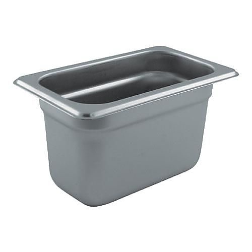 Winco Ninth Size 4" (Depth) Steam Table Pan, 7.0" L X 4.3" W X 4.0" H, Silver (SPJL-904)