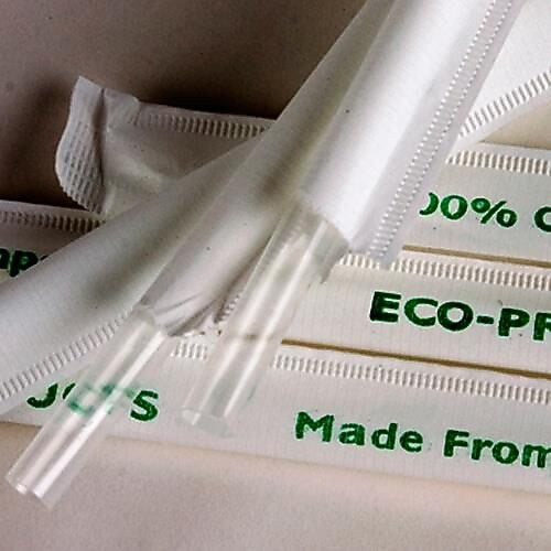Eco-Products Jumbo Clear Wrapped Straws, 9 1/2" L, Clear, 4800/Pack (EP-ST990)