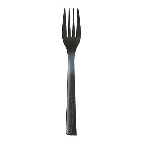 Eco-Products Recycled Content Cutlery Fork, 6" L, Black, 1000/Pack (EP-S112)