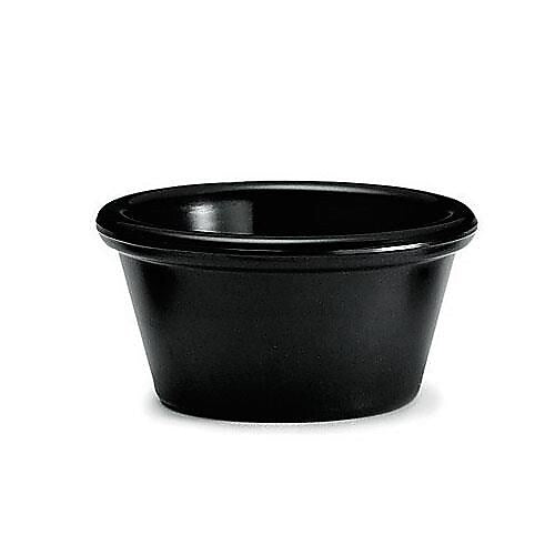 Winco 2 oz. Ramekin, Black Melamine (59192)