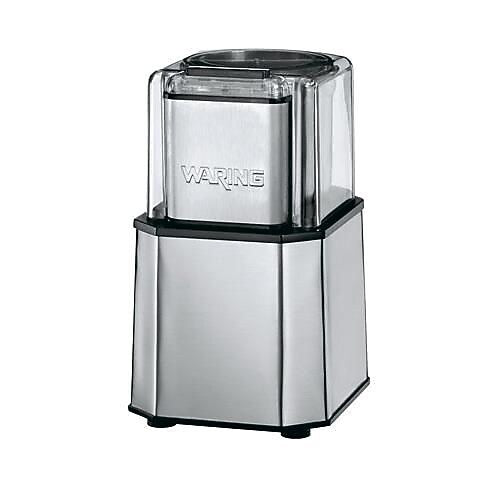 Waring 1.5 Cup Commercial Spice Grinder, Silver, 8" H x 4 3/4" W x 5 1/2" D