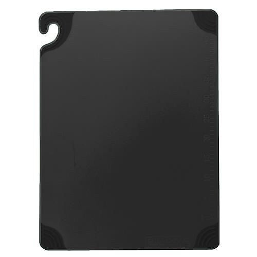 San Jamar 6" W x 9" D Cutting Board, Black