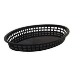 Tablecraft Black Oval Platter Basket, 12/CT (1086BK)
