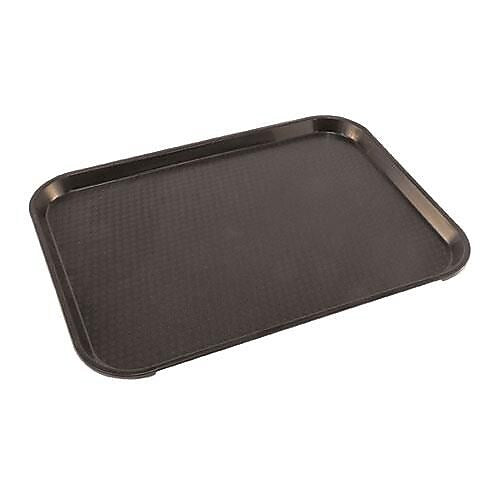 Cambro Black Fast Food Tray, 16 1/8" L x 11 7/8" W, Black (1216FF110)