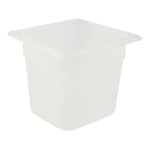 Cambro 1/6 Size 6" Deep Food Pan, 5 2/3" H x 6 1/3" W x 6 7/8" D, Clear (66PP190)