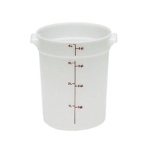 Cambro White Food Storage Container, 4 qt. (75128)