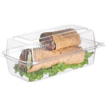 Eco-Products 9.5" PLA Hoagie Clamshells, 9" L x 5" W x 3 1/2" H, Clear, 240/Pack (EP-LC96)