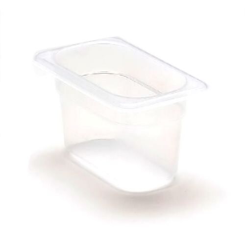Cambro 1/9 Size 4" Deep Food Pan, 6 15/16" L x 4 1/4" W, Translucent (94PP190)