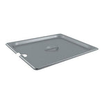 Update International Half Size Notched Pan Cover, 10.25" W x 6.25" D, Silver (STP-50LDCS)