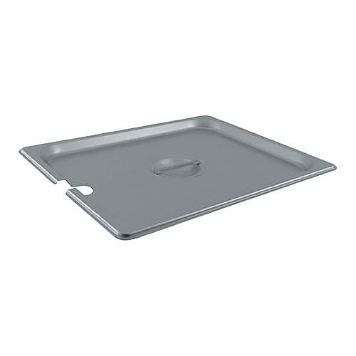 Update International Half Size Notched Pan Cover, 10.25" W x 6.25" D, Silver (STP-50LDCS)