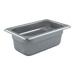 Update International Ninth Size 2 1/2" (Depth) Steam Table Pan, 6 3/4" L x 4 1/4" W, Silver (NJP-112)
