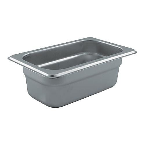 Update International Ninth Size 2 1/2" (Depth) Steam Table Pan, 6 3/4" L x 4 1/4" W, Silver (NJP-112)