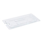 Cambro 1/3 Size Camwear® Notched Cover, 1" H x 7" W x 12 7/9" D, Clear (30CWCHN135)