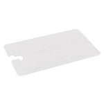 Cambro 1/4 Size Camwear® Notched Cover, 1 1/6" H x 6 1/3" W x 10 2/5" D, Clear (40CWCHN135)