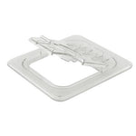 Cambro FlipLid Clear Hinged and Notched Cover, 6 15/16" L x 6 3/8" W (78467)