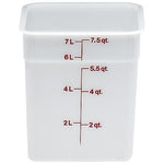 Cambro CamSquare White Food Storage Container, 8 qt. (78498)