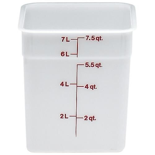Cambro CamSquare White Food Storage Container, 8 qt. (78498)