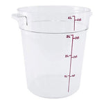 Cambro 4 Qt. Camwear® Food Storage Container, 8 3/16" D X 8 9/16" H, Clear (RFSCW4135)