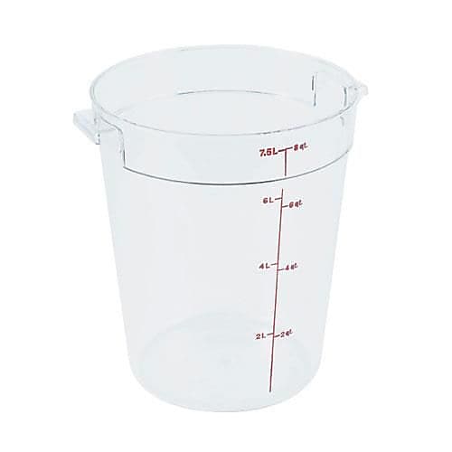 Cambro 8 Qt. Camwear® Food Storage Container, 9 15/16" D X 10 7/8" H, Clear (RFSCW8135)