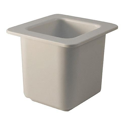 Cambro 1/6 Size 6" White Deep ColdFest® Cold Pan, 6 3/4" L x 6 3/8" W x 6" D, White (66CF148)