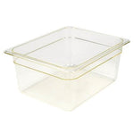 Cambro 1/2 Size 6" Deep H-Pan™ Food Pan, 12 3/4" L x 10 7/16" W, Amber (26HP150)
