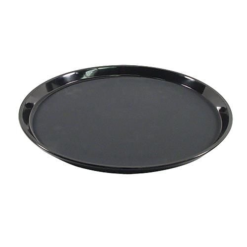 Carlisle GripLite® 14" Round Black Serving Tray, 14.63" Dia x 0.76" H., Black (1400GL004)