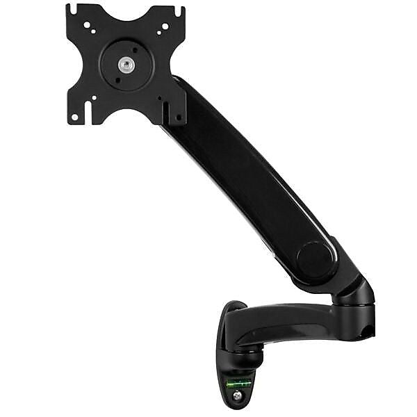 StarTech Single-Monitor Arm and Wall Mount, Up to 30", Black (ARMPIVWALL)