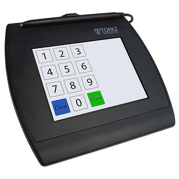 Topaz® SigGem® Color 5.7 T-LBK57GC-BHSB-R Dual Serial/USB Backlit Electronic Signature Pad