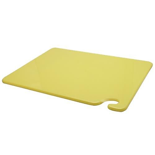 San Jamar 15" x 20" x 1/2" Yellow Cutting Board (CB152012YL)