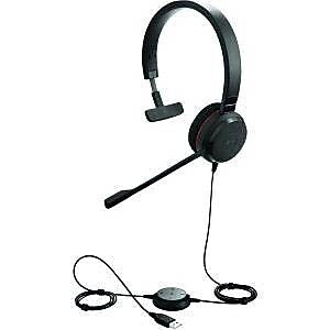jabra Evolve 30 II MS Noise Canceling Mono Computer Headset, 3.5mm, MS Certified (5393-823-309)