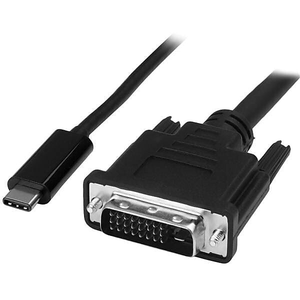 StarTech.com® 6' USB-C to DVI Male/Male Adapter Cable, Black