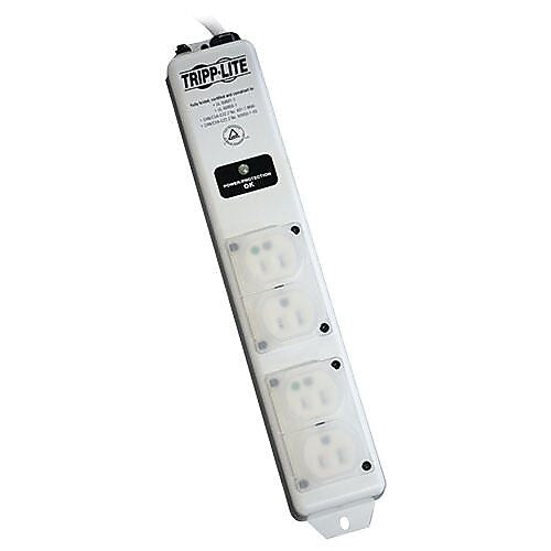 Tripp Lite 6' 4 Outlet Power Strip w-Surge Protection, White