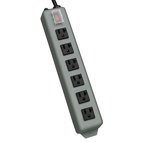 Tripp Lite 6 Outlet Power Strip, Blue Gray/Black (UL620-15)