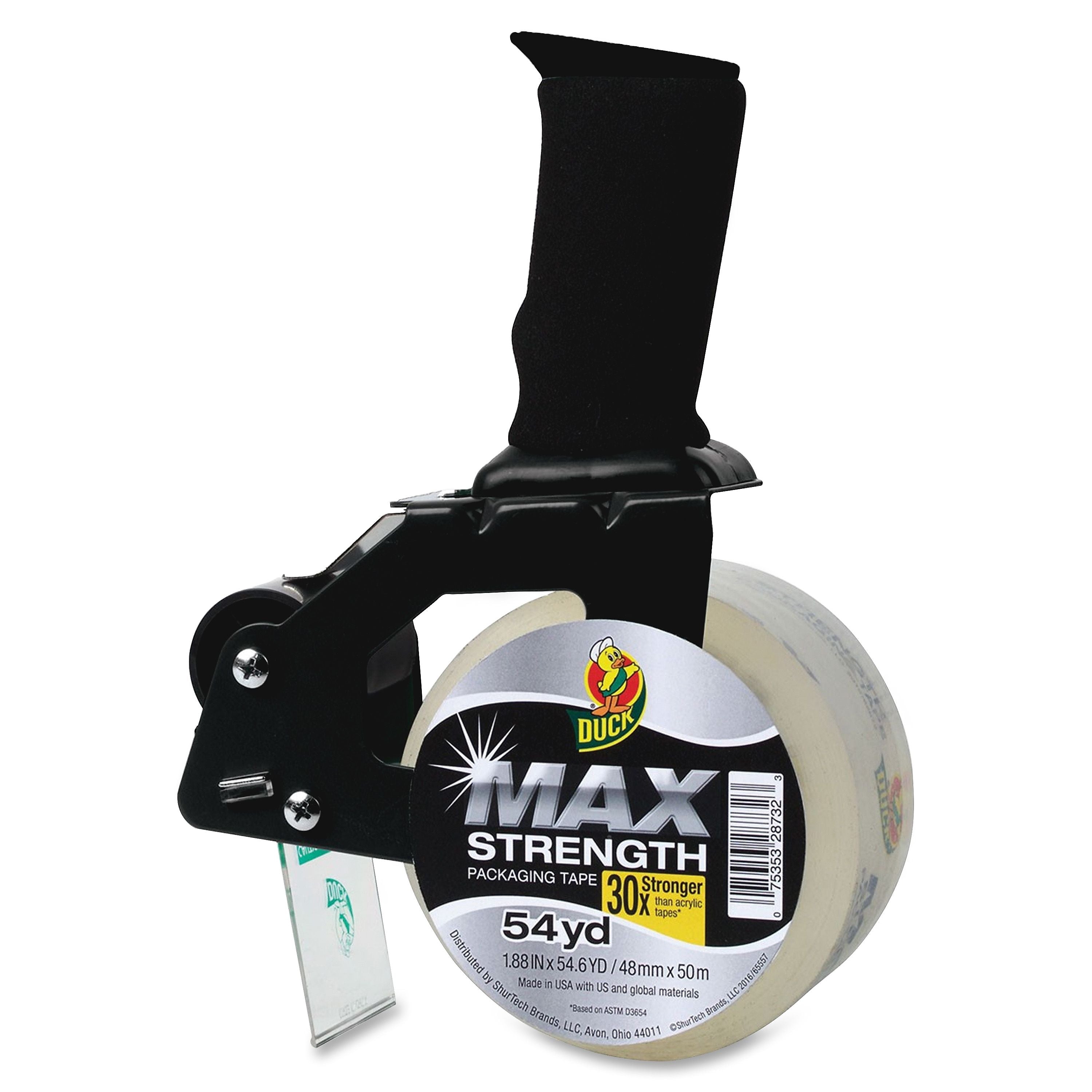 Duck Max Strength 1.88" Handheld Packaging Tape Dispenser, Clear (284984)