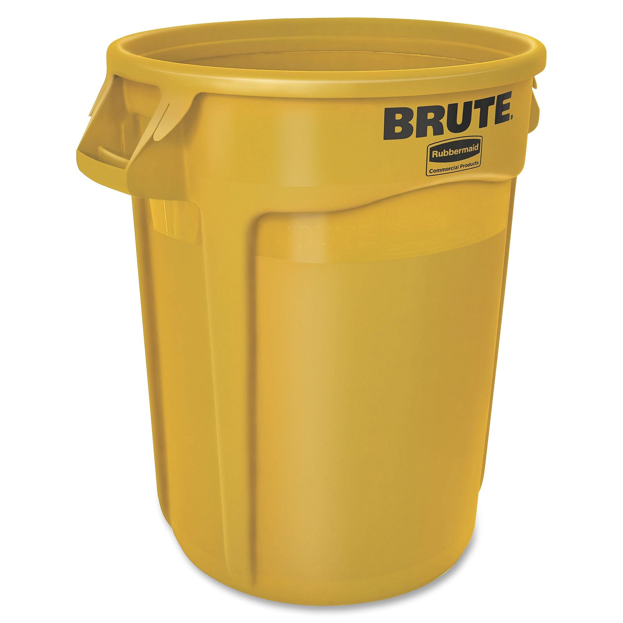 Rubbermaid® Round Brute® Receptacle, w/o Lid, Yellow, 32 gal./121.12 liters