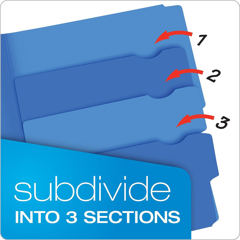 Pendaflex Divide it Up File Folder, Multi Section, Letter, Assorted, 144/CT