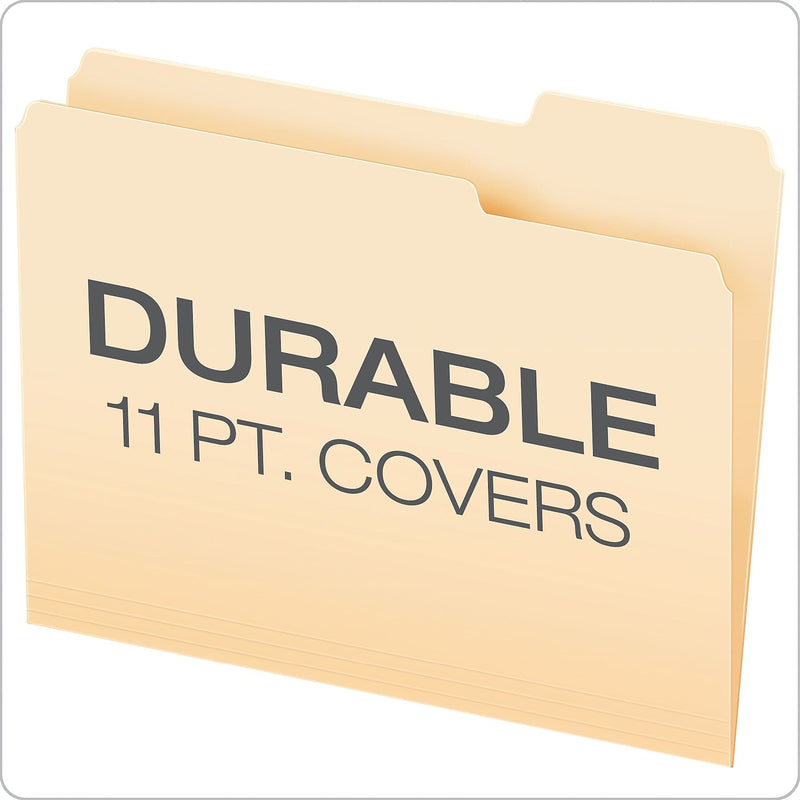 Pendaflex File Folder, 1/3-Cut Tab, Assorted, Letter Size, Manila, 50/Pack (54459EE)
